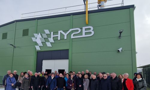 CSU-Landratskandidatin lud zum energiepolitischen Gespräch auf das Gelände des Wasserstoffzentrums